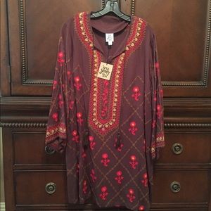 NEW Ivy Jane Embroidered Tunic Dress